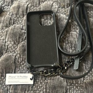 Black iPhone 14 Pro Max Case with Strap